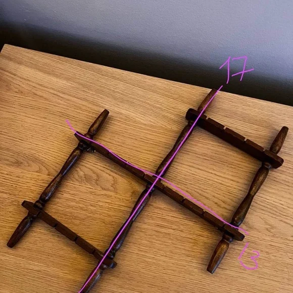 Wooden Expandable Wall Display Rack - Brown - Picture 2 of 7